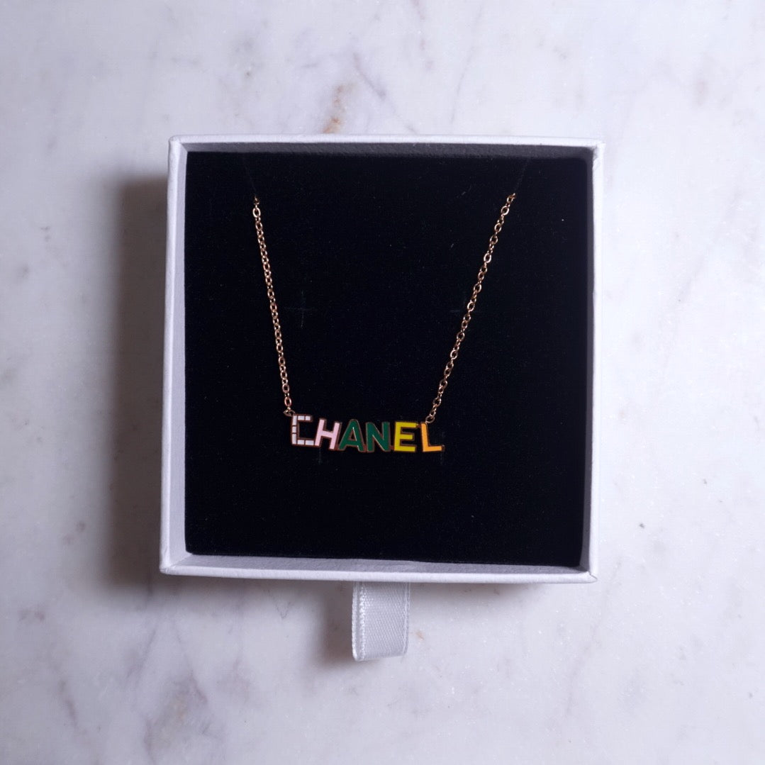 Cs rainbow necklace