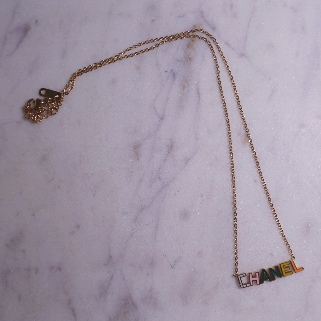 Cs rainbow necklace