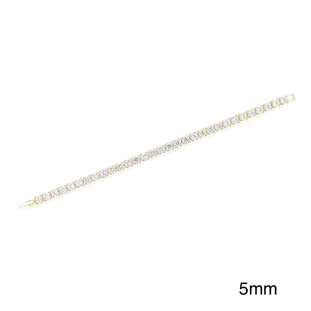 Gold tennis bracelet