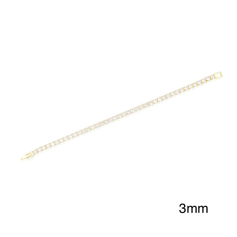 Gold tennis bracelet