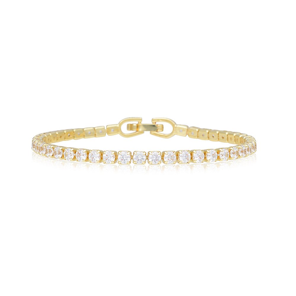 Gold tennis bracelet